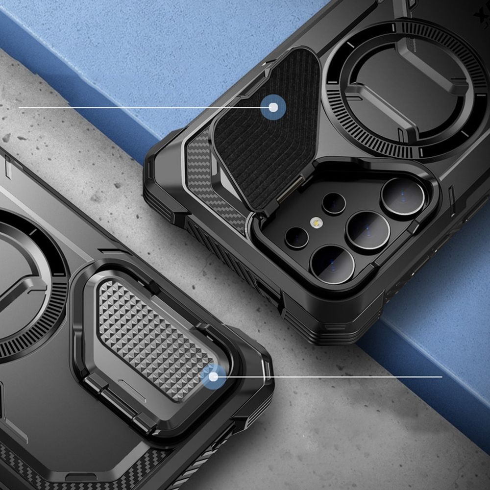 Etui pancerne Supcase i-Blason Armorbox Mag do Galaxy S24 Ultra, czarne